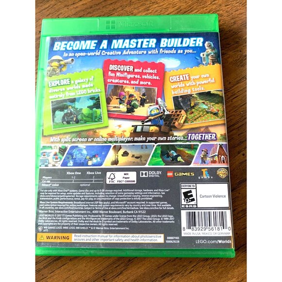 Lego Worlds XBox One Microsoft Video Game with case - Picture 2 of 4